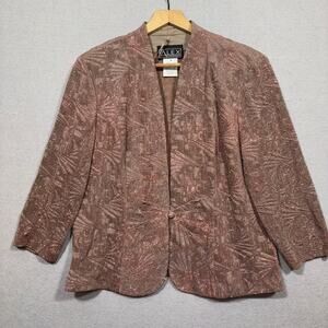 Alex Textured Pink Shimmer Jacket Size 16 Formal Classic Fairy Feminine NO CAMI